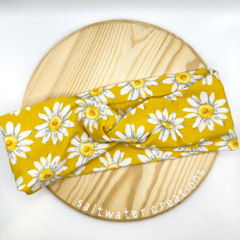 yellow flower headband