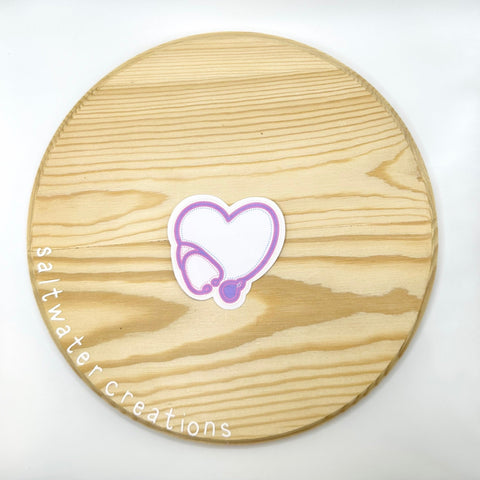 stethoscope heart sticker